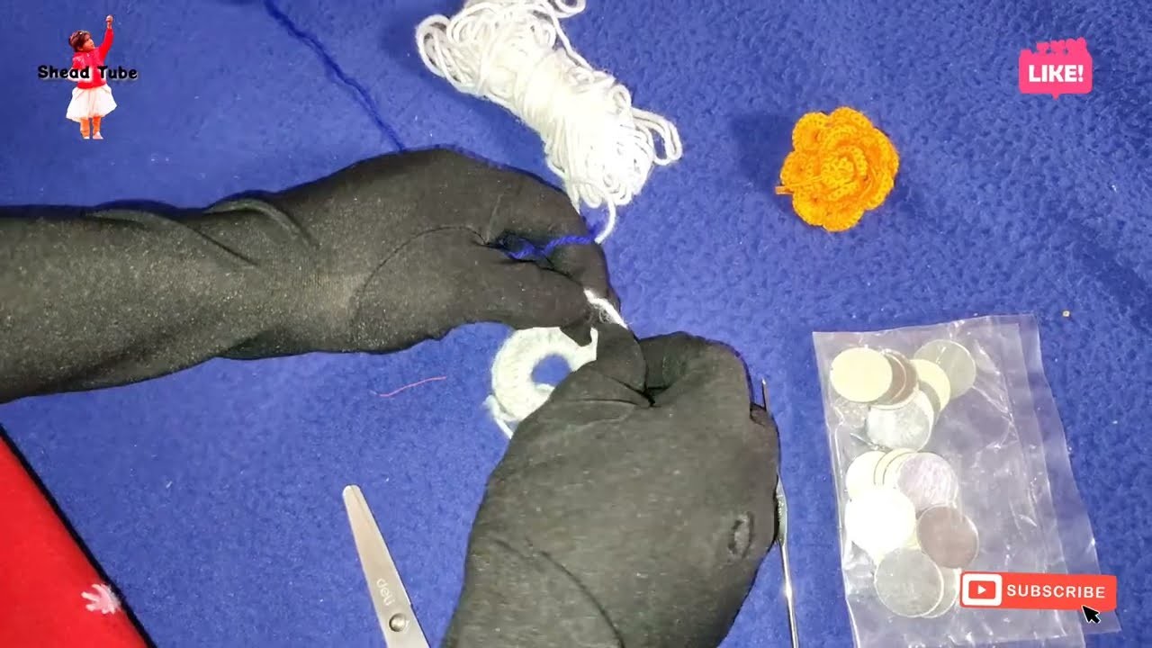 Crochet flower.কুরুশের কাজ শেখার নিয়ম