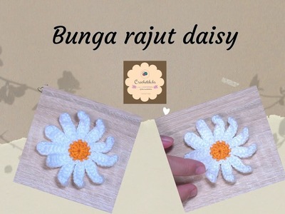 Crochetde.hs - 6 II tutorial bunga rajut daisy. crochet flower daisy