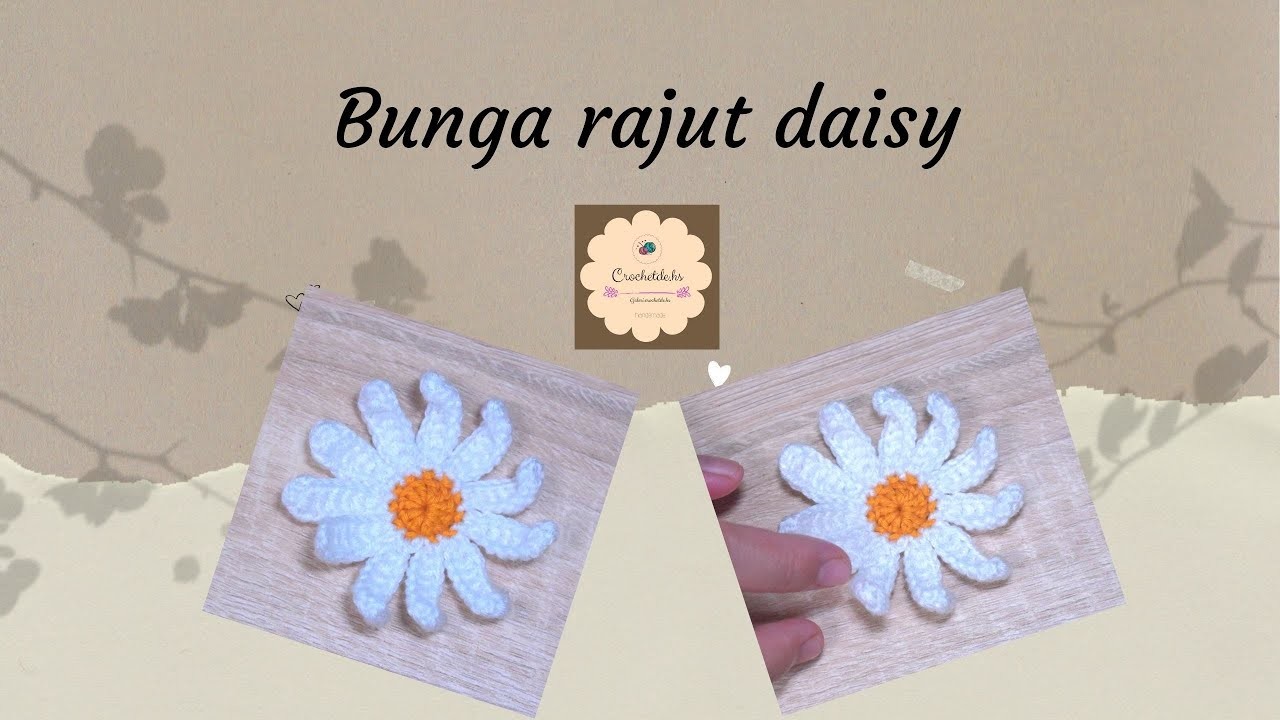 Crochetde.hs - 6 II tutorial bunga rajut daisy. crochet flower daisy