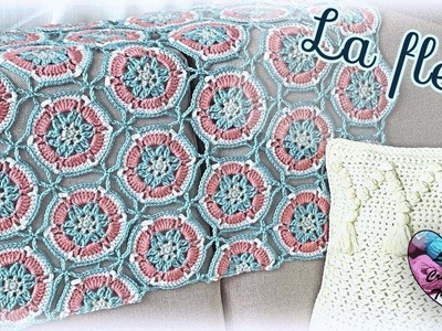 ???? Fleurs Hexagone Crochet Couverture  1.3 La fleur principale! "Lidia Crochet Tricot"