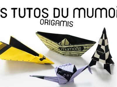 Avion, bateau, fusée et oiseau en origami ! (Tuto facile)