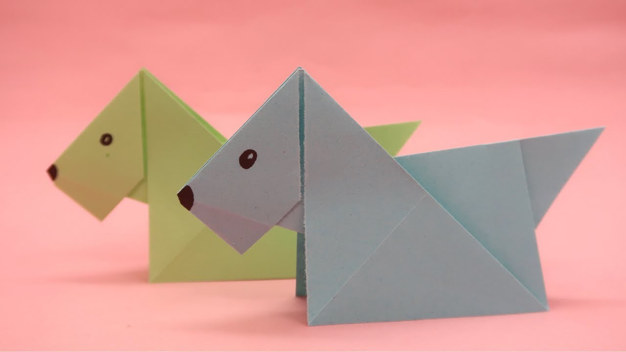 Comment faire un chien en papier - Origami Facile TUTO