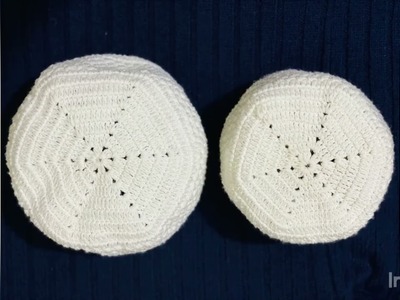 Crochet woollen hand made cap | prayer caps | caps of different designs and colours
