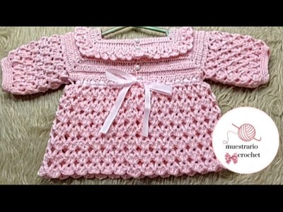 Paso a paso suéter a crochet para???? bebé (talla 0-3 meses )#crochet#tejidosconamor