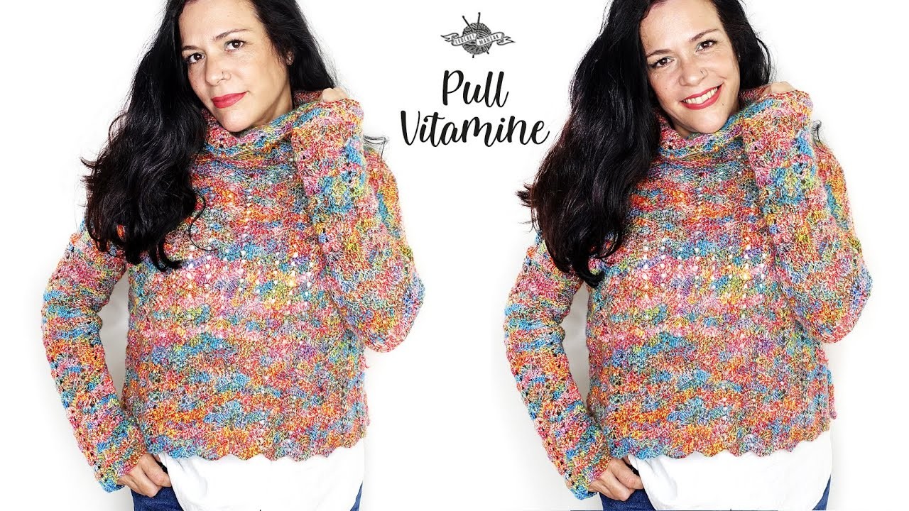 Crochet Pull "Vitamine" | Tuto crop pull | Oversize facile