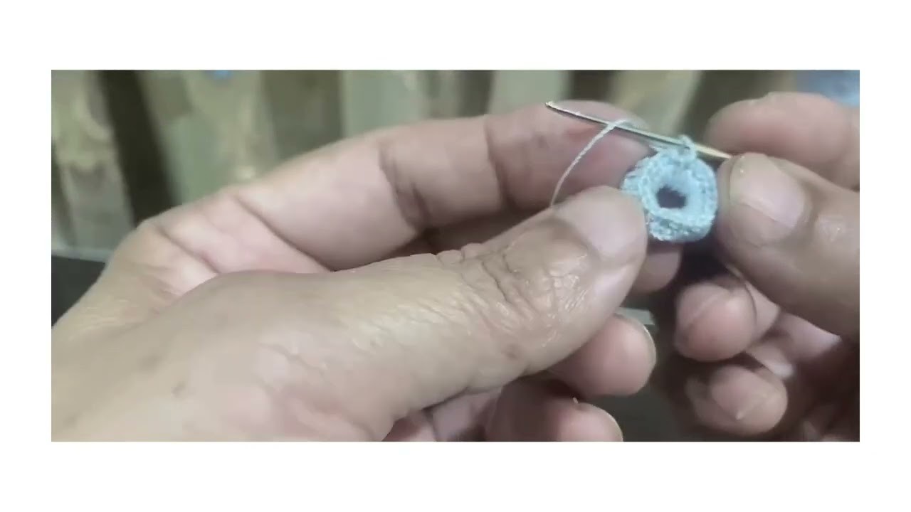 How to make a Crochet button in Urdu