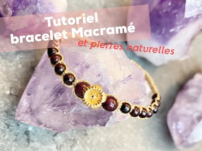Bracelet Macramé et perles naturelles
