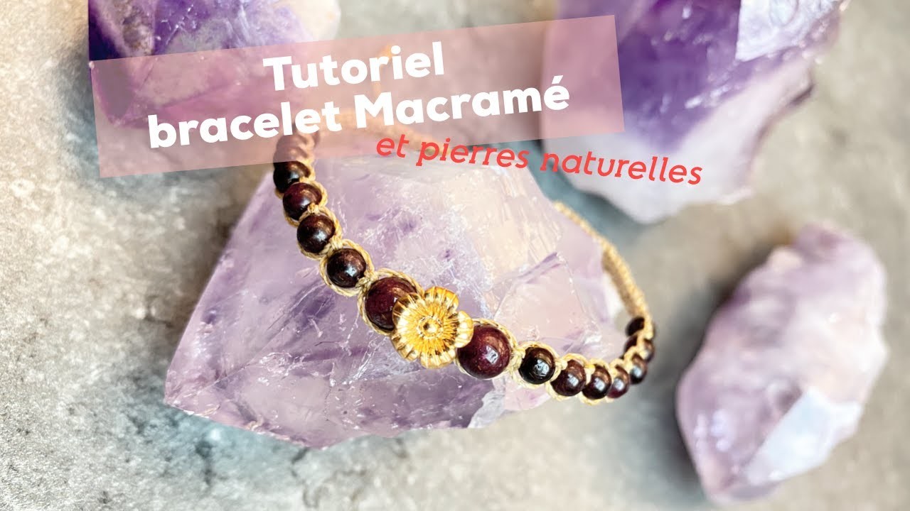 Bracelet Macramé et perles naturelles