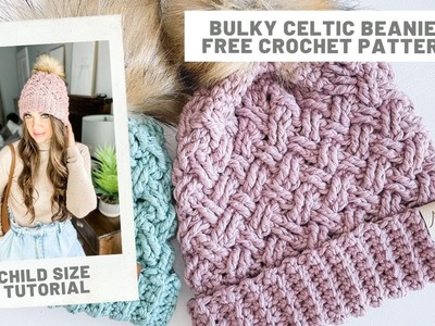 Bulky Celtic Beanie Free Crochet Pattern