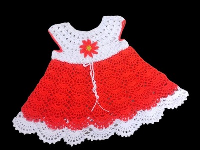 Crochet baby dress.crochet frock.কুশিকাটার জামা