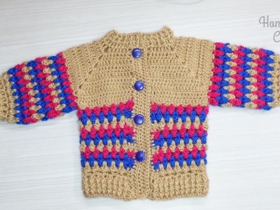 Crochet Newborn baby Jacket, Woolen Jacket, Woolen Cardigan, woolen cardigan sweater