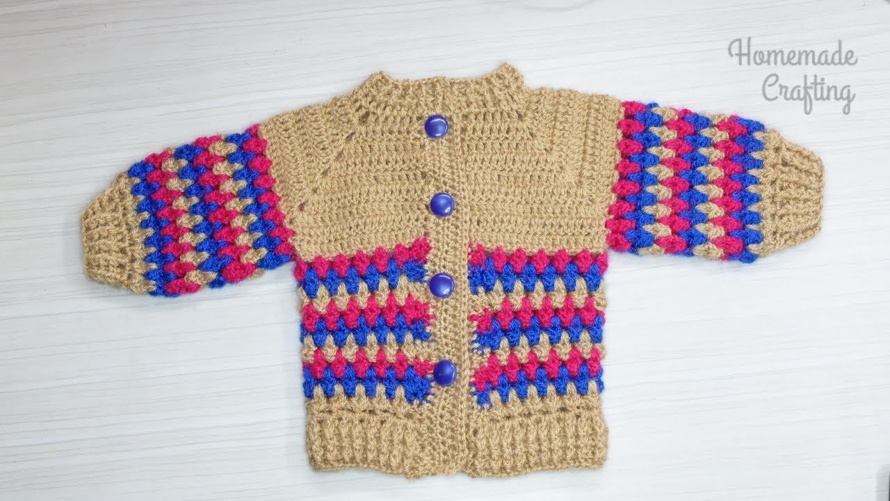 Crochet Newborn baby Jacket, Woolen Jacket, Woolen Cardigan, woolen cardigan sweater