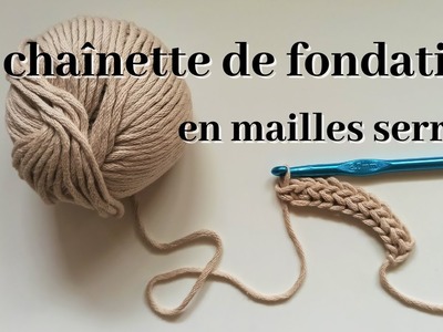 CROCHET TUTO | chaînette de fondation en mailles serrées (fr.eng sub)