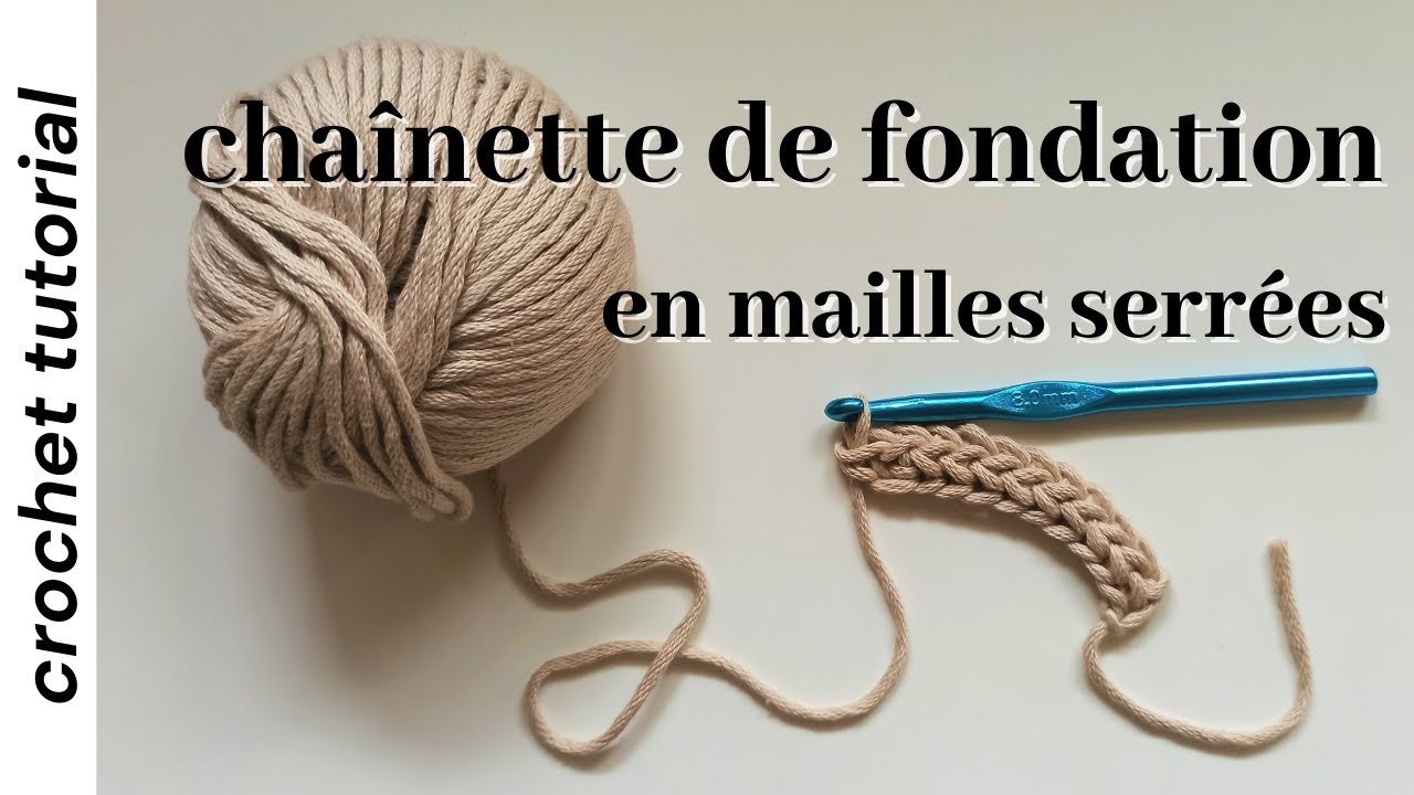 CROCHET TUTO | chaînette de fondation en mailles serrées (fr.eng sub)