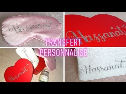 TRANSFERT SUR VETEMENT ( masque de nuit soie, serviette )