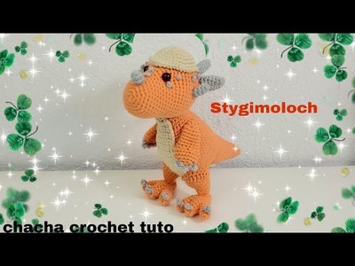 Tuto dinosaure amigurumi au crochet : le Stygimoloch. Partie 1: la tête