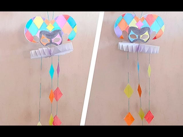 Bricolage Mobile arlequin pour le carnaval | Activité créative pour enfants