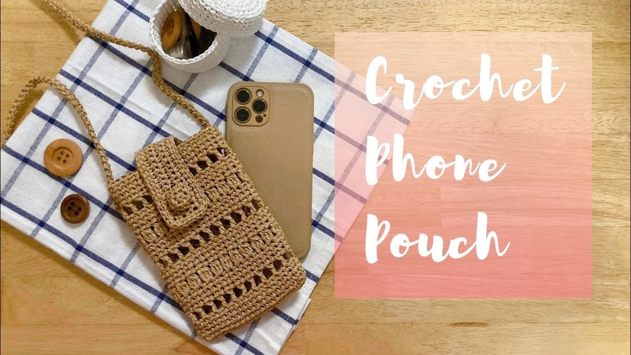 Crochet phone pouch. かぎ針編みポーチ.鈎編電話袋