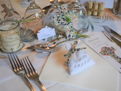 Idée décoration de table pour Première communion