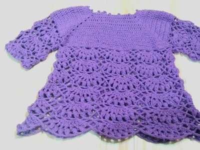 Jersey chambrita niña a crochet  parte 2