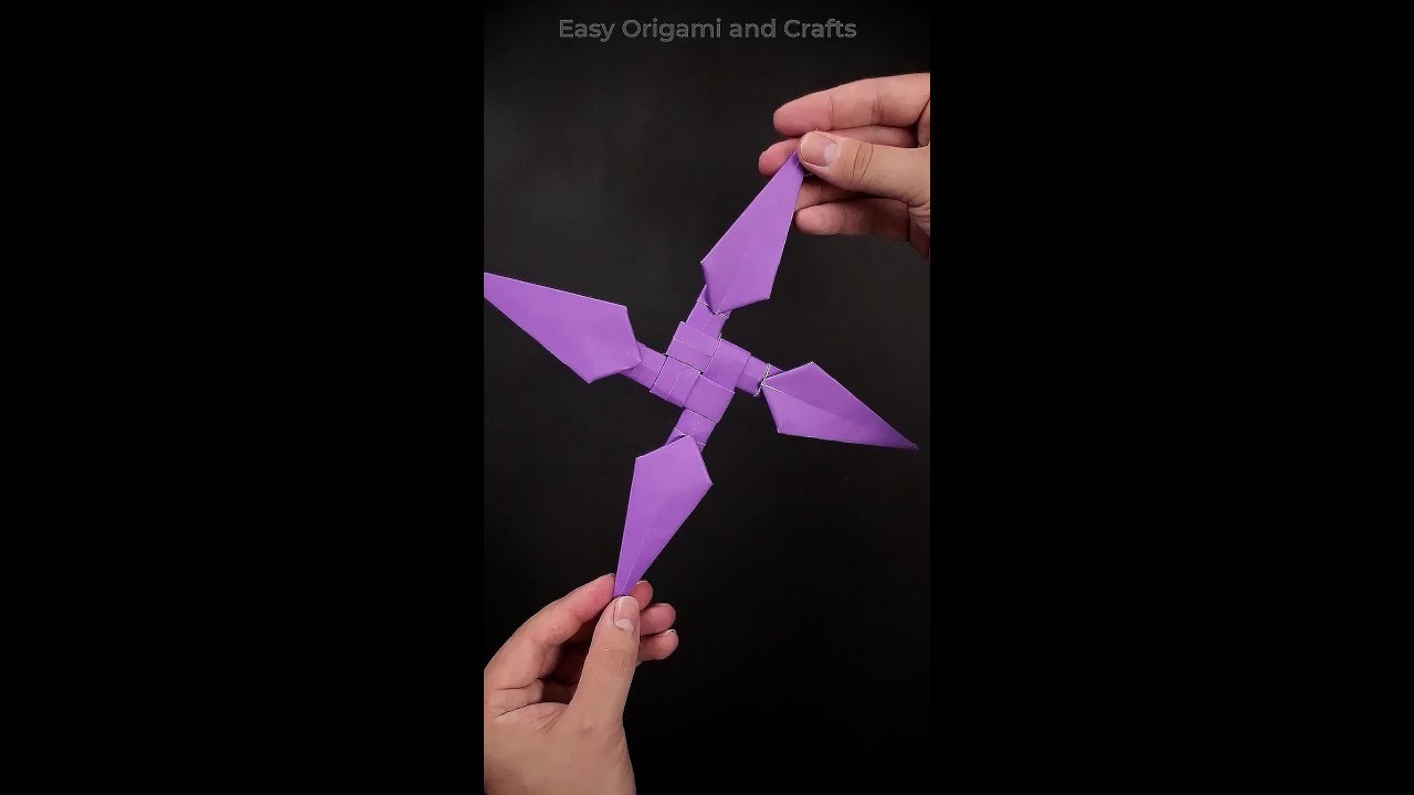 Origami Kunai Shuriken. Ninja Star @EasyOrigamiAndCrafts #shorts