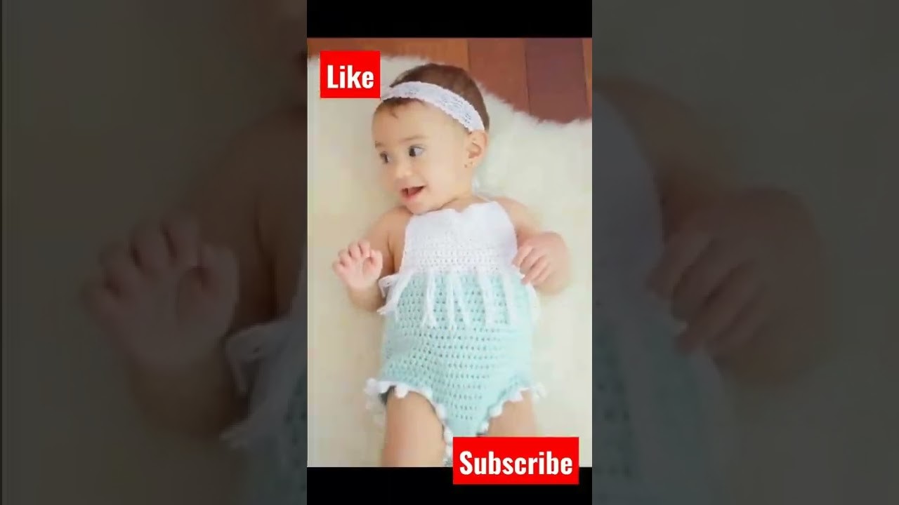 Crochet baby rompers