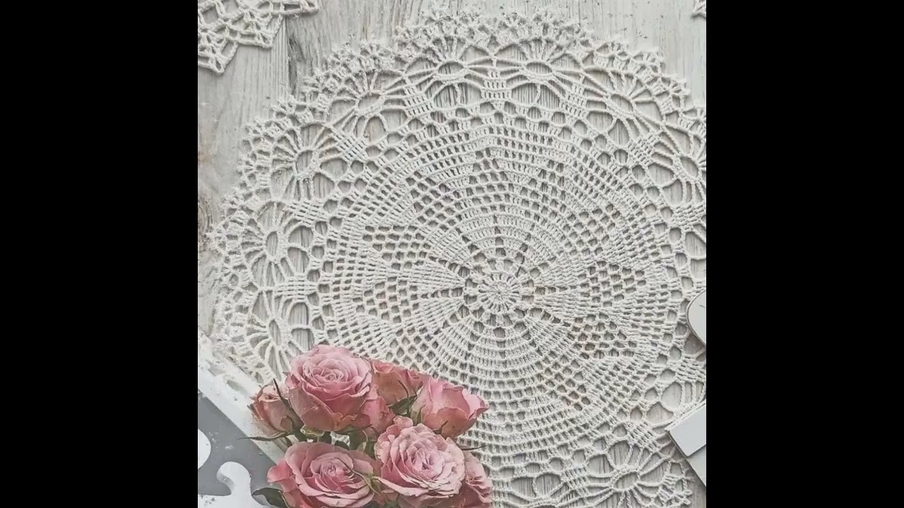 Napperon au crochet en blanc