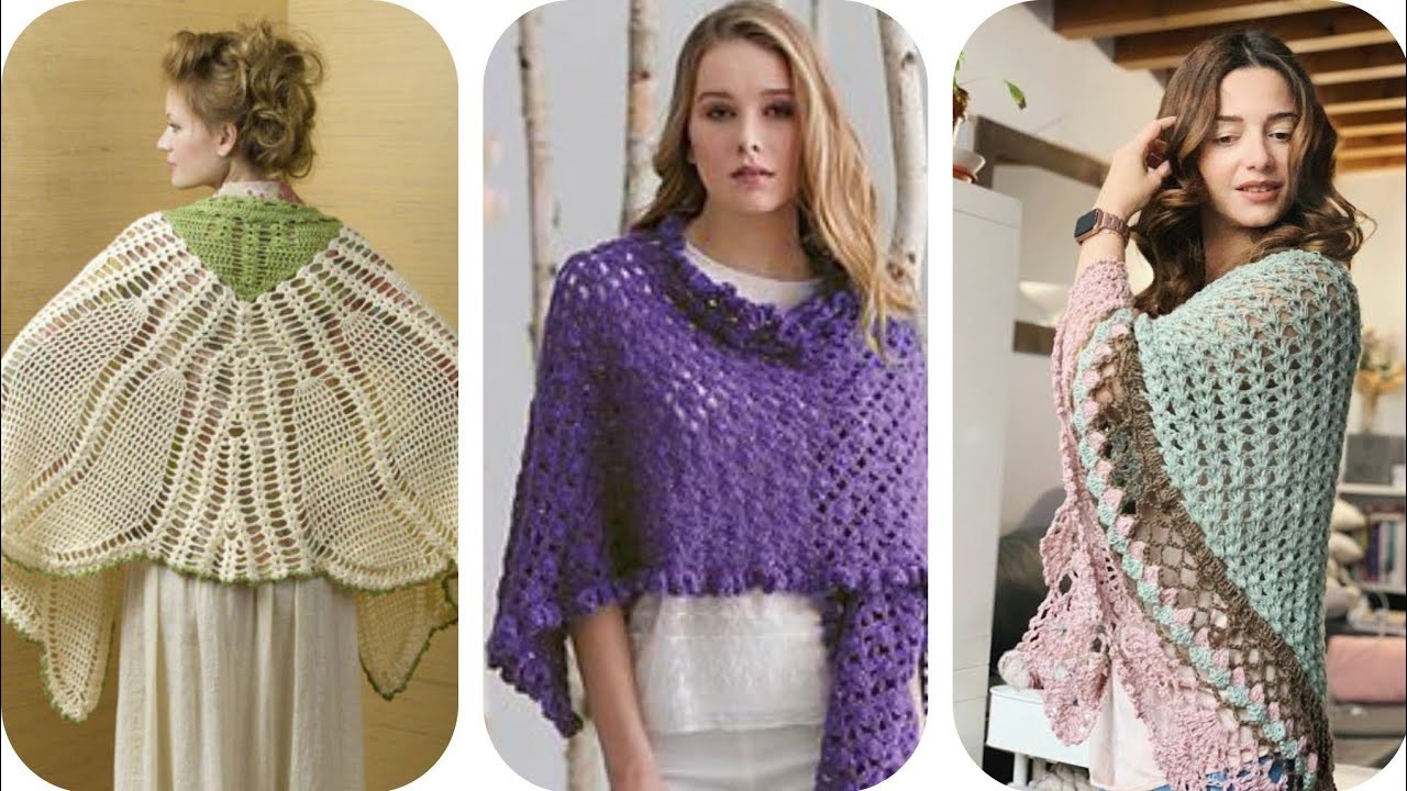 Super Stunning Round Shape Crochet Knitting Cap Shawl's Image's