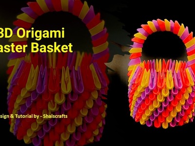 3D Origami Easter Basket
