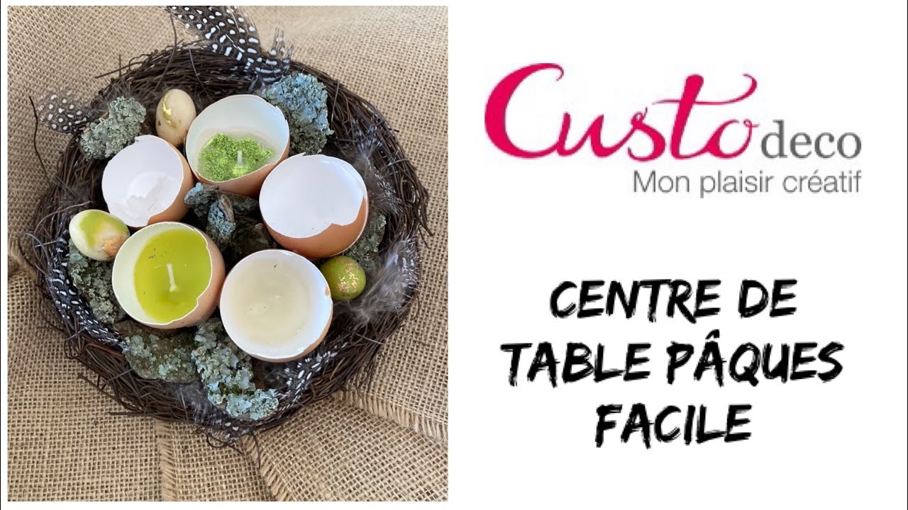 Centre de table facile pour Pâques diy homedeco Artemio DT Custodeco et info importante ????