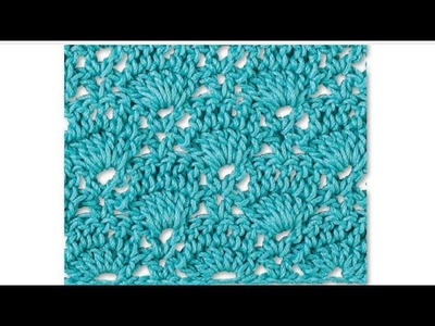 Crochet Doubleshell & V stitch pattern