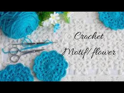 Crochet Motif. Flower l Beautiful Flower For Your Hat,Dresses,Frocks and Headbands l Start Making It
