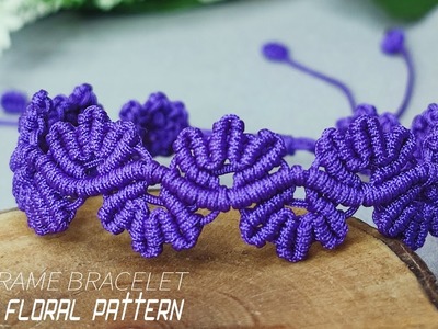 DIY Macrame Bracelet Wavy Flower Pattern | Macrame Bracelet Tutorial
