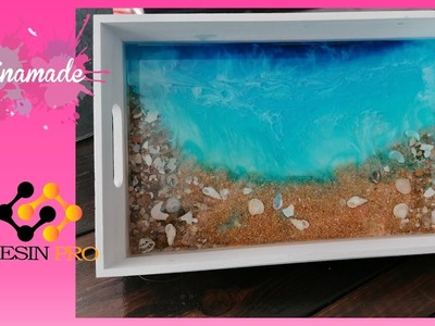 DIY. Plateau Plage Personnalisé Avec de la Résine. Personalized Beach Resin Tray