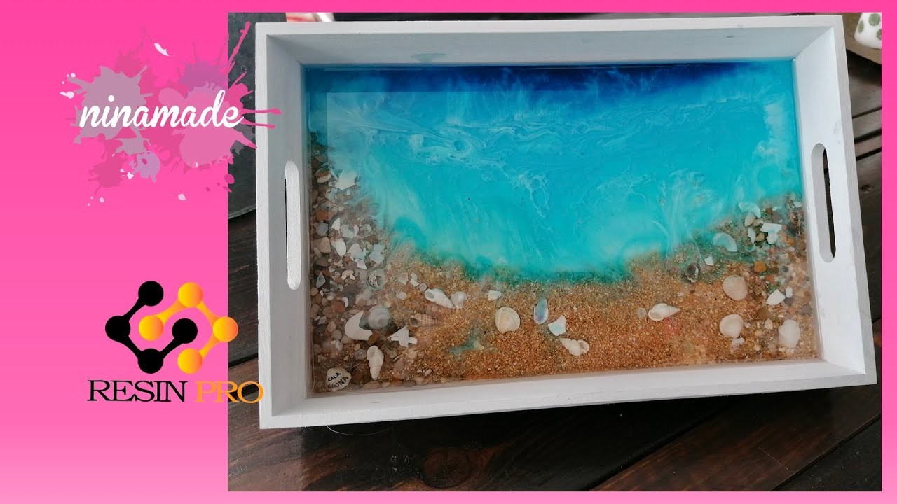 DIY. Plateau Plage Personnalisé Avec de la Résine. Personalized Beach Resin Tray