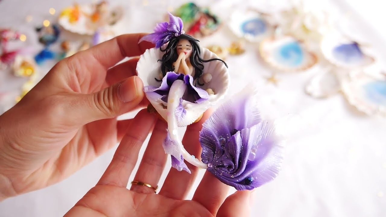 Mes dernières créations en Fimo et Résine - restock 2021.2022 "Le monde des sirènes"