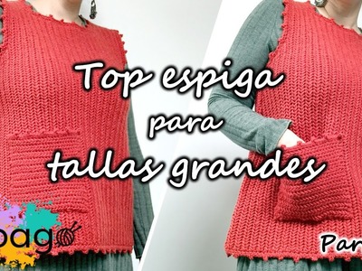 TOP A CROCHET PARA TALLAS GRANDES, PARTE 1