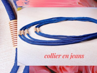 TUTO: FAIRE UN COLLIER AVEC DU JEANS. RECYCLAGE :))