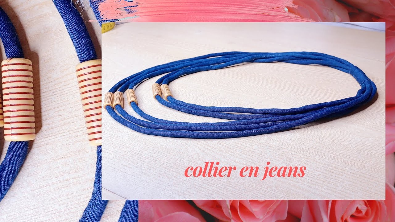 TUTO: FAIRE UN COLLIER AVEC DU JEANS. RECYCLAGE :))