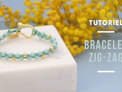 TUTORIEL | DIY Bracelet Macramé Zig-Zag avec perles