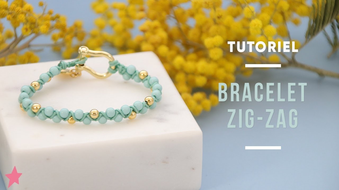 TUTORIEL | DIY Bracelet Macramé Zig-Zag avec perles