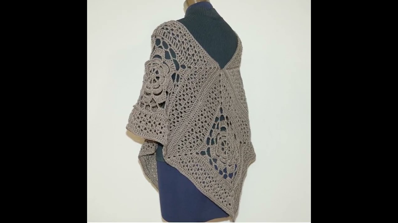 Brown Bohemian Style poncho 1