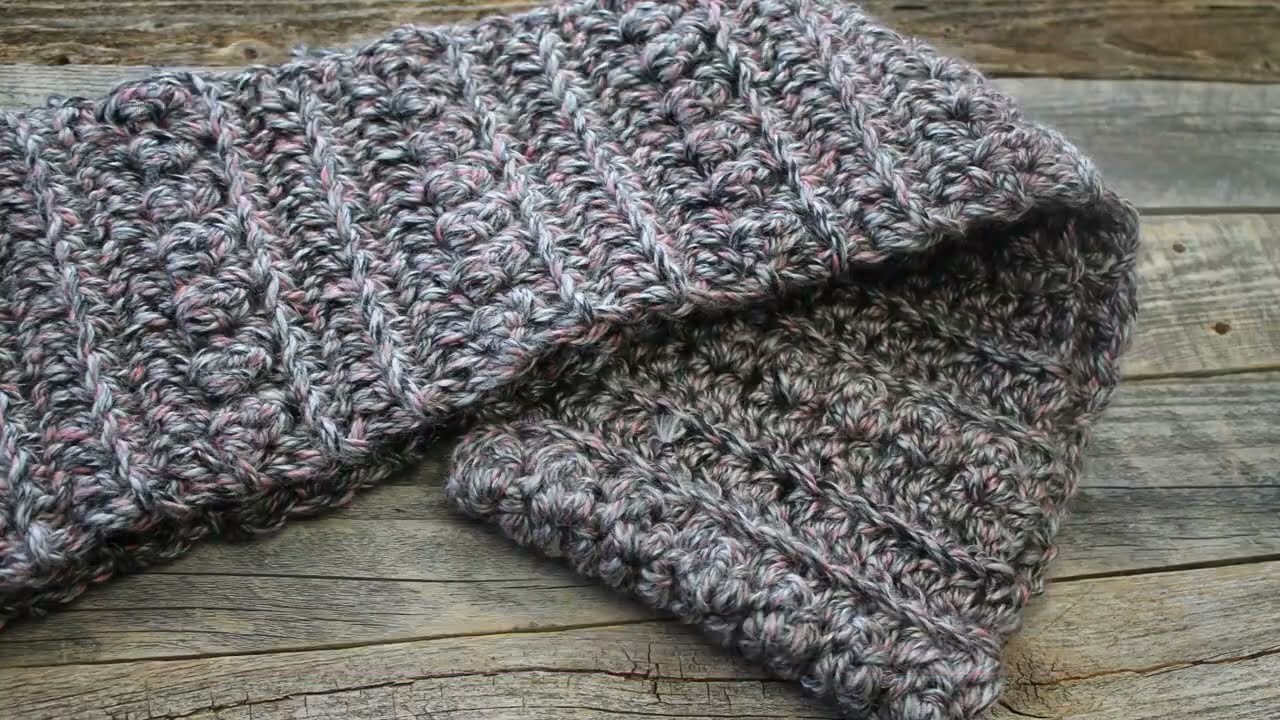 Free Pink Puff Crochet Scarf Pattern