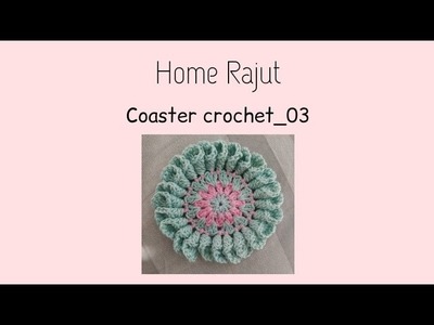 Tatakan gelas motif bunga tulip || coaster flower crochet #crochetflower #coaster #crochet #tulip