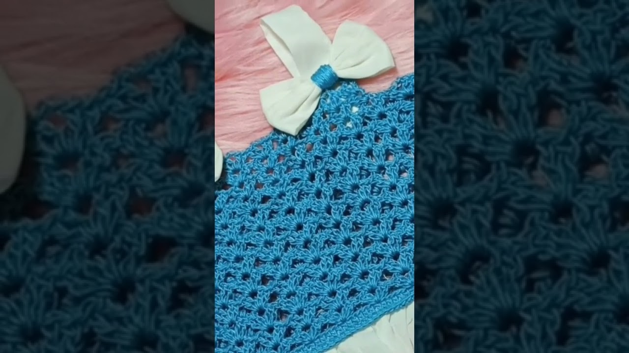 Crochet baby dress.Crochet