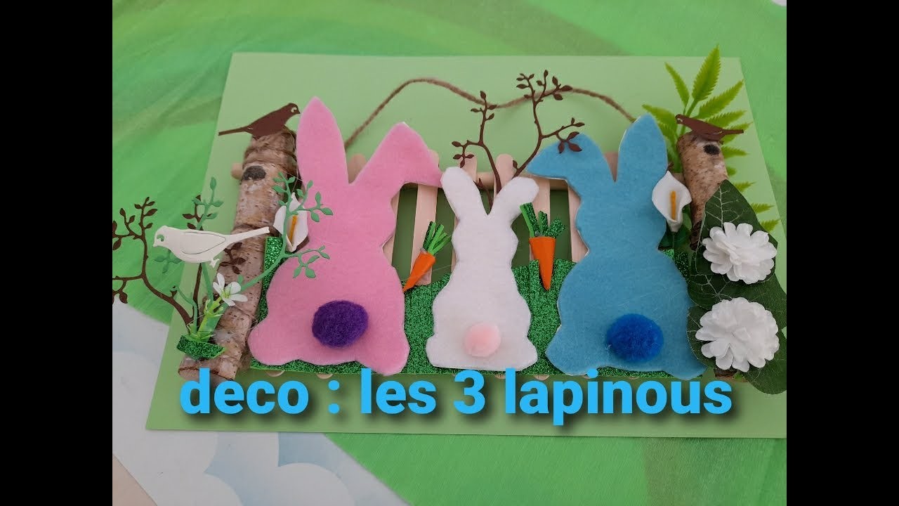 TUTO DECO   les   3  lapinous curieux