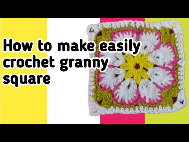 4.How to make easily crochet granny square#crochet #কুশিকাটা #কুশিকাটারকাজ #crochettutorial