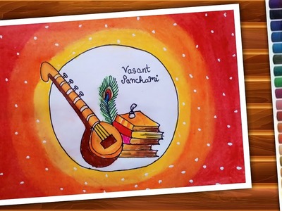Basant panchami drawing | Vasant panchami drawing | Vasant panchami poster | Basant panchami poster