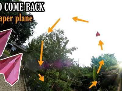 Comment faire revenir le MEILLEUR avion en papier qui vole automatiquement - boomerang paperairplane