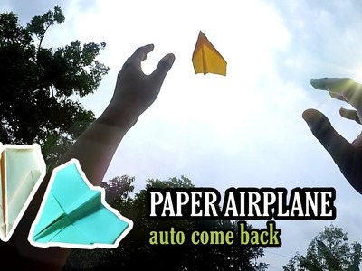Comment faire revenir le MEILLEUR avion en papier qui vole automatiquement - boomerang origami
